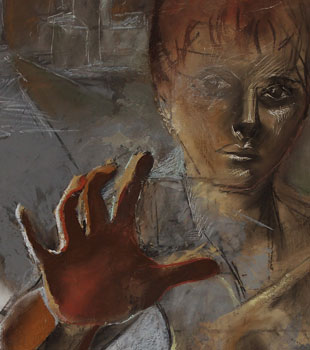 Nomad, oil on canvas, Kari Dunham, image cropped